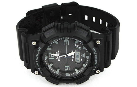 Casio Men's Solar Sport Combination Black and Gray Watch AQS810W-1AV