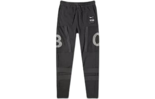 Men's Nike x UNDERCOVER Crossover Solid Color Alphabet Printing Sports  Hoodie Pants Suit Autumn Black / Black BV7138-010