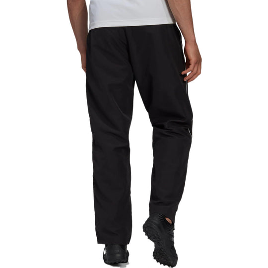 Men's adidas Core18 Pre Pnt Small Logo Solid Color Straight Sports Pants/Trousers/Joggers Black CE9045