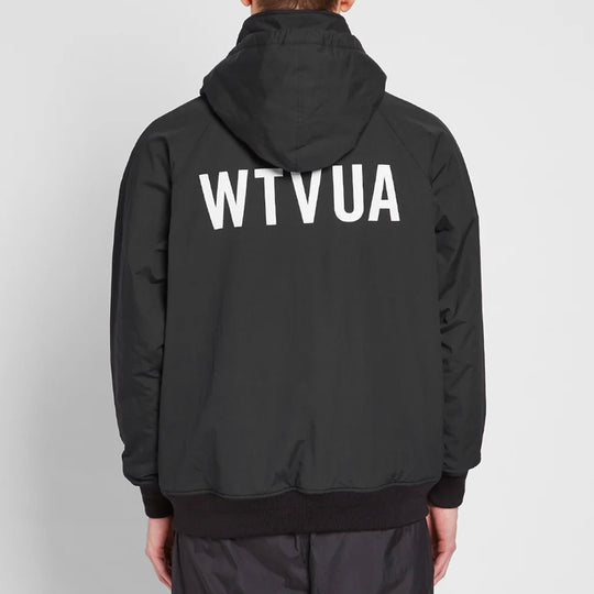 WTAPS Incom/nylon.Tussah Hooded Jacket Unisex Black 192BRDT-JKM02