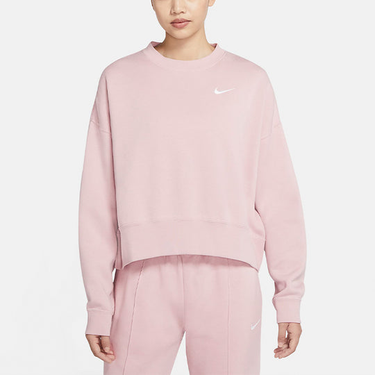 (WMNS) Nike Sportswear Essential Solid Color Fleece Round Neck Pullove ...