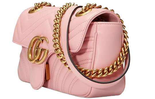 WMNS) GUCCI GG Marmont SeriesSingle Shoulder Bag Small Light Pink 443 -  KICKS CREW