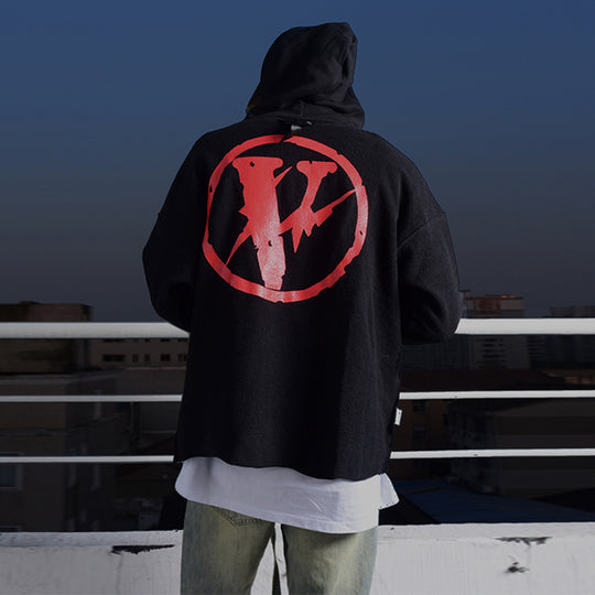 VLONE x Fragment Design Unisex Logo Sweatshirt Black/Red