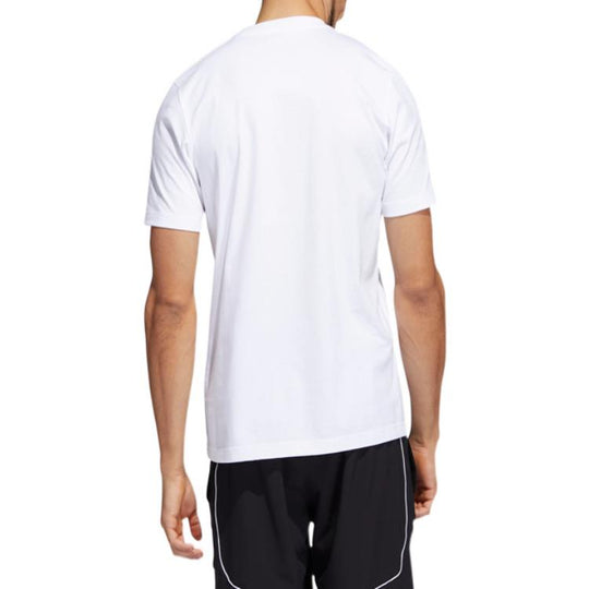 adidas Basketball Sports Short Sleeve White HE0868 - KICKS CREW