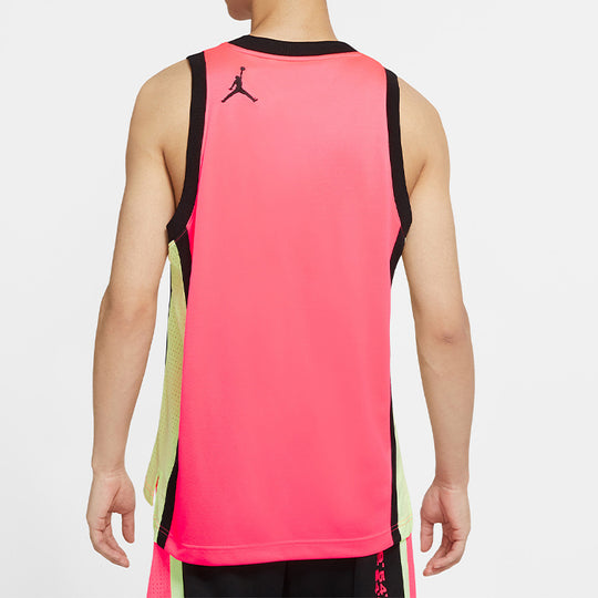 Air Jordan Air Dongdan Basketball Round Collar Vest Male Pink CW7078-654