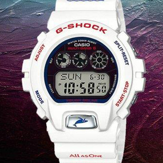 Men's CASIO G-Shock Series Whale Dolphin Commemorate Fashion Stylish Casual Solar Powered Six Innings Waterproof Sports White Watch Mens Digital GW-6901K-7 Watches - KICKSCREW