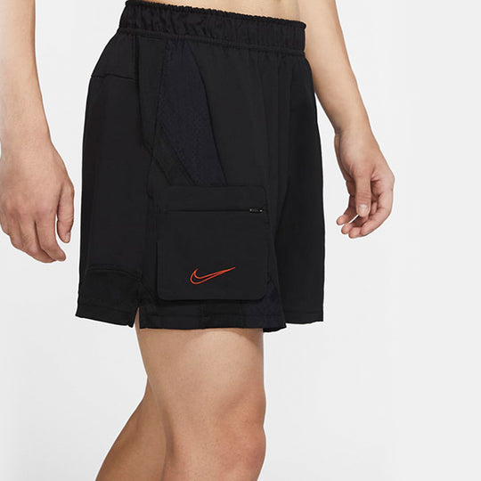 Nike Dri-FIT Quick Dry Training Shorts Black 'Black Red' CU5019-010 ...