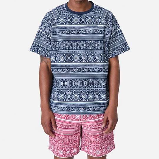 KITH Moroccan Print Seersucker Howard Printing Short Sleeve Unisex