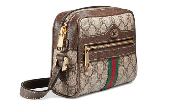 GUCCI Ophidia GG Supreme Mini Crossbody Bag Beige 517350