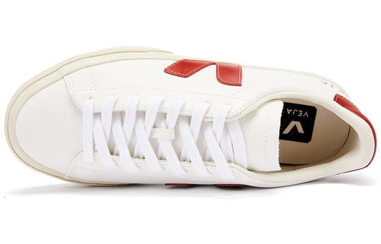 Veja Campo Lace-Up Sneakers 'White Red' CP052615 - KICKS CREW