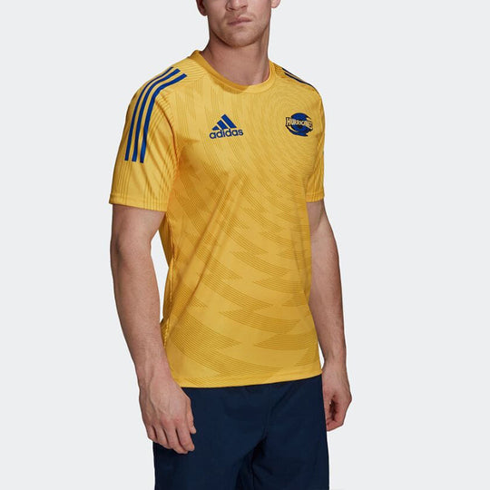 adidas Hurricanes Rugby Performance 2022 T-shirt 'Yellow Blue' H58527