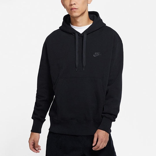 Men's Nike Sportswear French Terry Embroidered Logo Solid Color Black ...