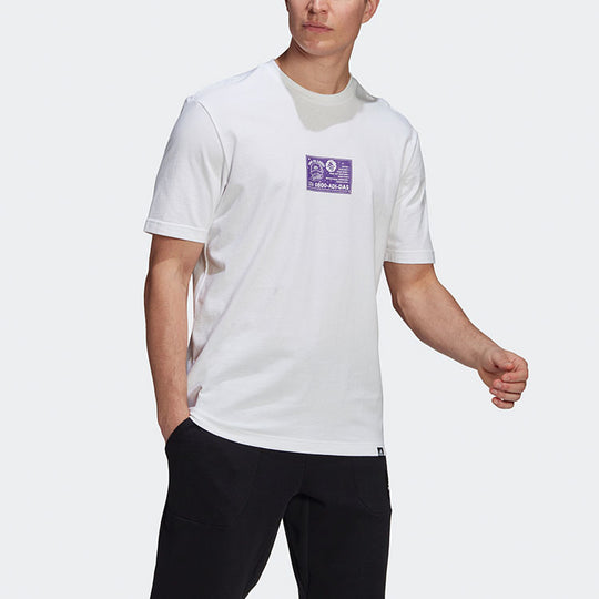 Adidas Men's T-Shirt - Purple - M