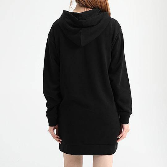 WMNS PUMA Amplified Hooded Long Sleeves Dress Black 586594 01