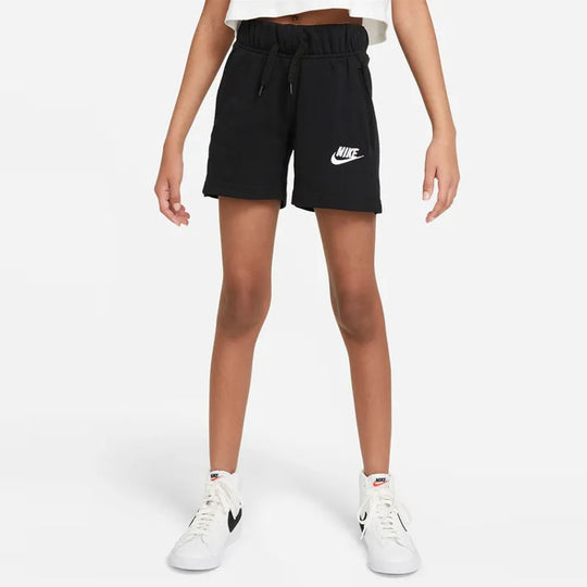 (GS) Nike Logo Printing Drawstring Lacing Sports Shorts Girls Black DA ...