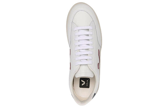 Veja V-12 Leather 'White Marsala Nautico' XD0201955A-KICKS CREW