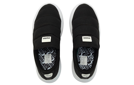 (WMNS) PUMA Suede Mayu Slip-On Canvas 'Black White' 385595-01