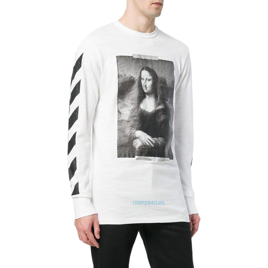 OFF-WHITE Printing Mona Lisa Long Sleeves Loose Fit Unisex White T