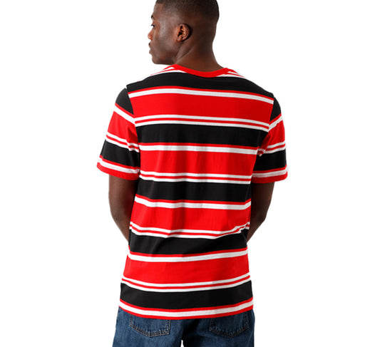 Nike Stripe Casual Short Sleeve Red White Black Stripe CQ5297-100