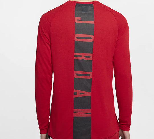 Air Jordan Alpha Dri-Fit Back Printing Long Sleeves 'Red' 926437-687