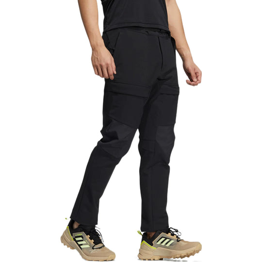 Men's adidas Solid Color Pocket Straight Sports Pants/Trousers/Joggers Black HE5197