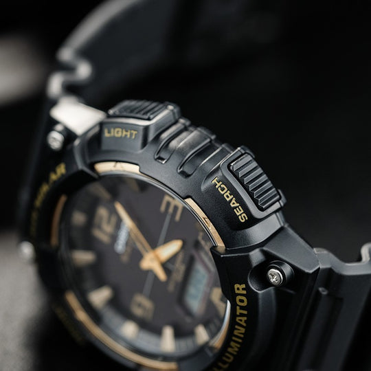 Casio Men's Solar Sport Combination Black and Gray Watch AQS810W-1AV