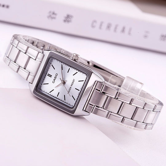 CASIO DRESS Retro Small quartz Watch Silver Analog LTP-V007D-2E