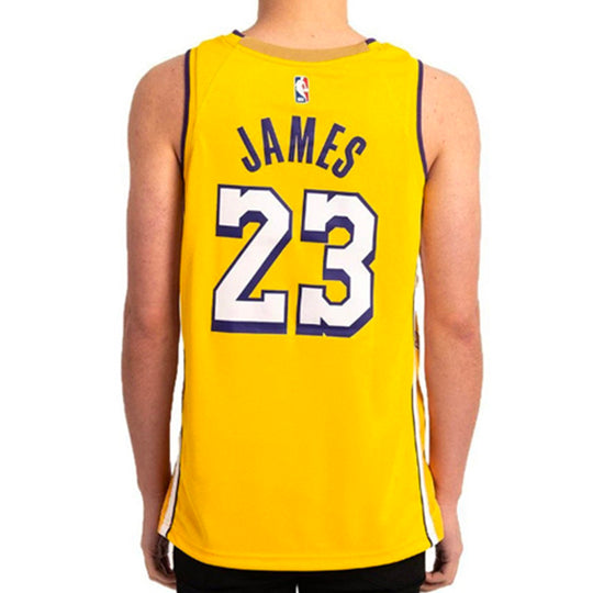 Nike NBA City limited Basketball Vest SW Fan Edition 19-20 Season Lakers  LeBron James 23 Yellow AV4646-729