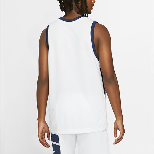 Nike Letter Big Logo Sports Basketball Vest Men's White DA1042-100 ...