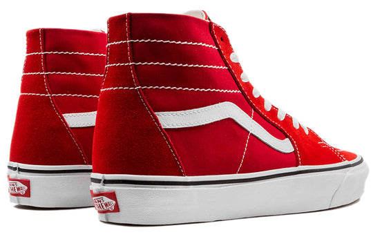 Vans Sk8-hi Tapered Non-Slip Wear-Resistant High Top Casual Skate Shoes Unisex Red White VN0A4U16JV6