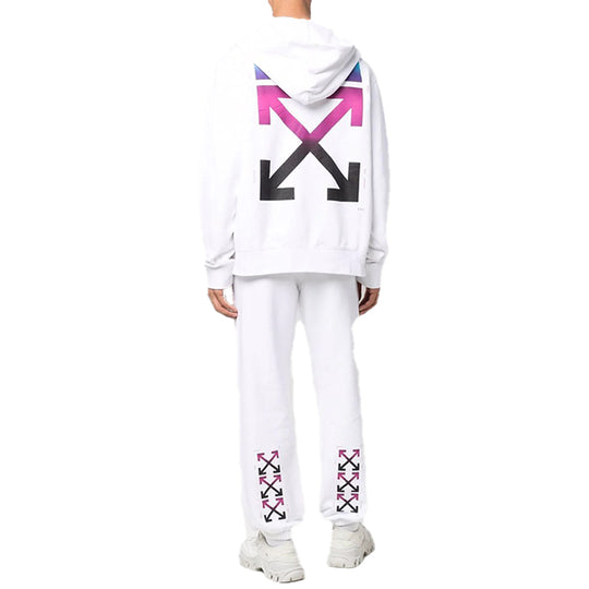 Men's Off-White FW22 Back Logo Printing Long Sleeves Jacket Loose Fit White OMBE013S22FLE0060132