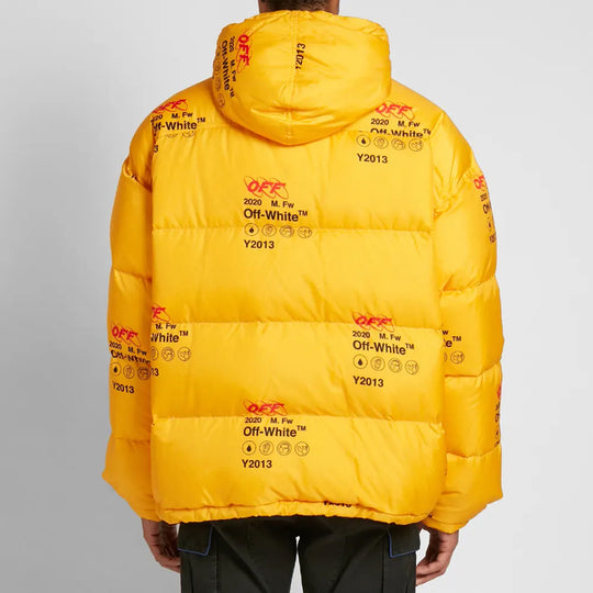 Off-White Industrial Zipped Puffer Hooded Down Cotton-padded 