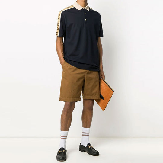 GUCCI Polo Shirt Navy Blue for boys