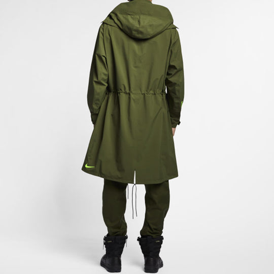 Men's Nike LAB ACG GORE-TEX Casual Hooded Long Jacket Olive Green 'Olive  Canvas Volt Glow' AQ3516-395