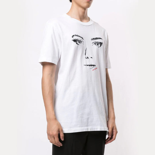 OFF-WHITE Sketch Printing Short Sleeve T-shirt White OMAA027E20JER0170110 Unisex T-shirts - KICKSCREW