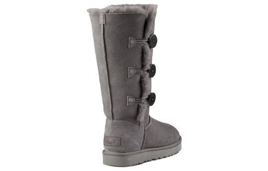 (WMNS) UGG Bailey Button Triplet II Boot High Top Gray 1016227-GREY