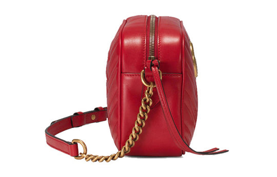 Gucci GG Marmont Mini Chain Bag in Red