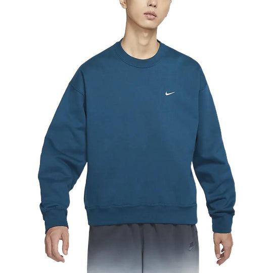 Nike Round Neck Pullover Loose Long Sleeves Hoodie Men's Blue DA0318-4 ...