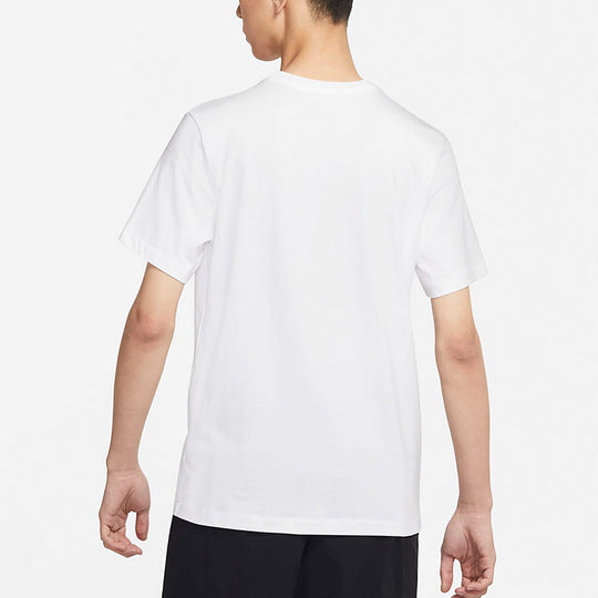 Nike Sportswear Splash Ink Alphabet Printing Sports Short Sleeve White ...