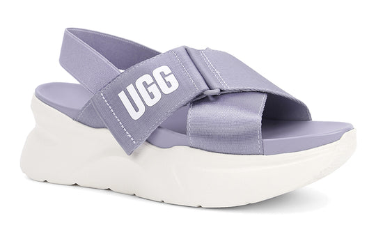 (WMNS) UGG La Breeze Open Toe Thick Sole Sports Sandals White Purple 'Black  White' 1117354-JGL
