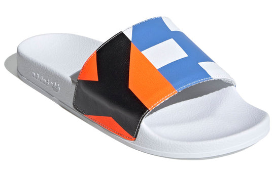 adidas Y-3 Adilette Unisex Slippers 'White Blue Orange' FW9742