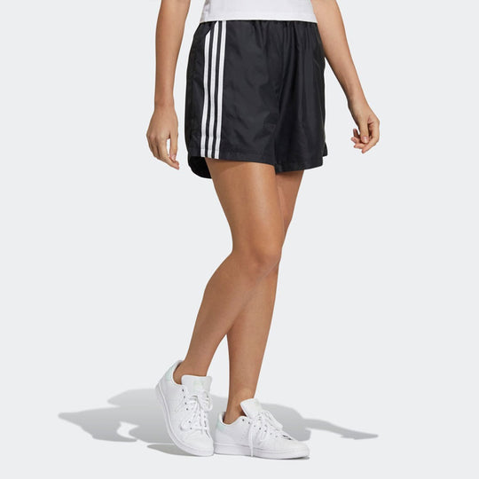 (WMNS) adidas originals Trefoil Printed Sports Shorts Black HA4721 ...