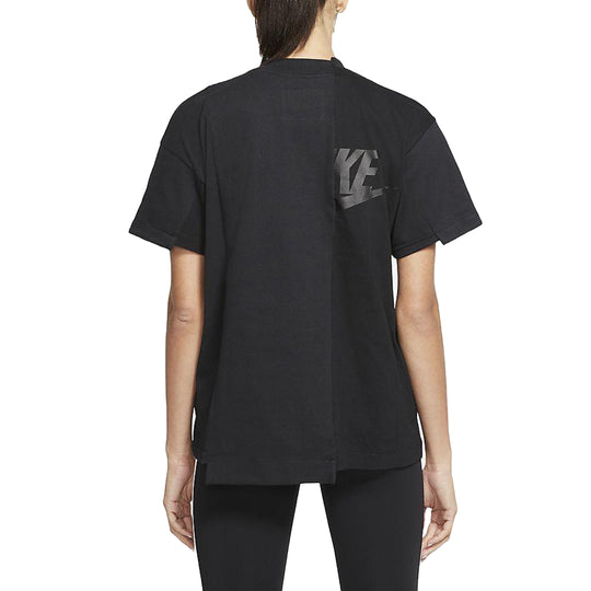 (WMNS) Nike x Sacai Hybrid T-Shirt 'Black' CD6310-010