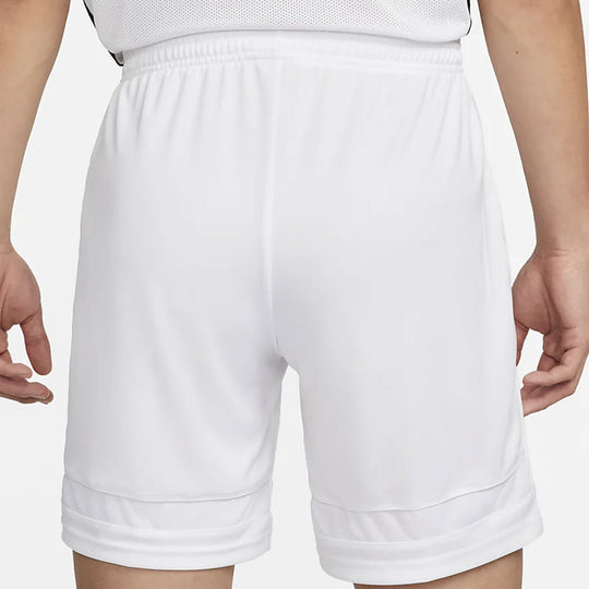 Men's Nike Dri-FIT Academy Knit Solid Color Logo Sports White Shorts C ...