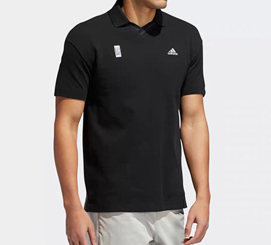 Men's adidas WJ POLO Short Sleeve POLO Black Polo Shirt FT2760-KICKS CREW