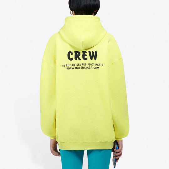 Balenciaga Crew Oversize Hoodie Yellow