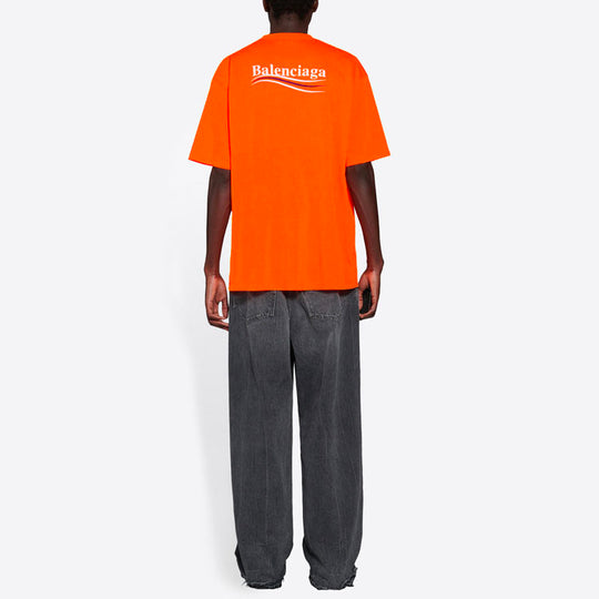 Balenciaga Large Fit T Shirt Fluo Orange 641675TKVE87073