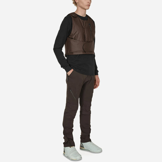 Men's Nike x Travis Scott Crossover Solid Color Zipper Pocket Straight  Casual Pants/Trousers Us Edition Brown DM1280-220