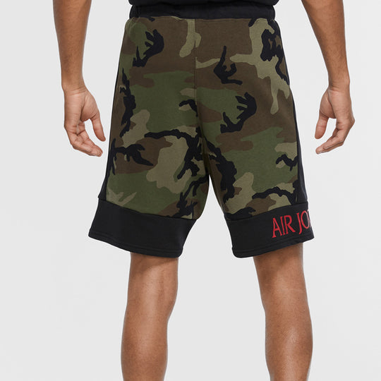 Air Jordan Jumpman Classics Camo Camouflage Knit Shorts Olive Green CU ...