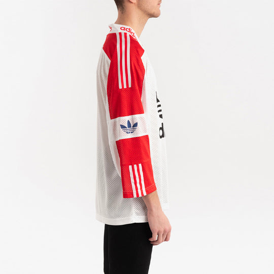 adidas originals Blueliner Trefoil Mesh Sleeve White Red FM1586-KICKS CREW